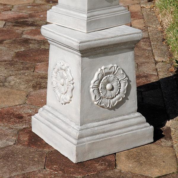 Design Toscano English Rosette Garden Sculptural Plinth: Grande CL5193